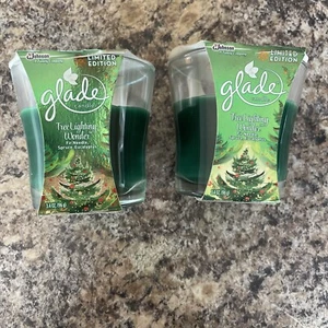 Lot of 2 / Glade 3.4 Oz Limited Edition Tree Lighting Wonder Single Wick Candle - Picture 1 of 6