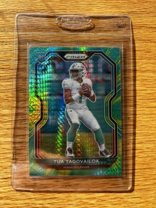 2020 Prizm Tua Tagovailoa Rookie Prizm Hyper Green SP 17/175 #339 RC Miami