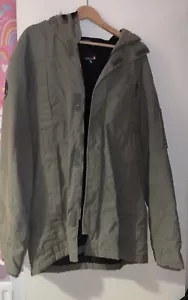 Quiksilver Green parka jacket large - Picture 1 of 12