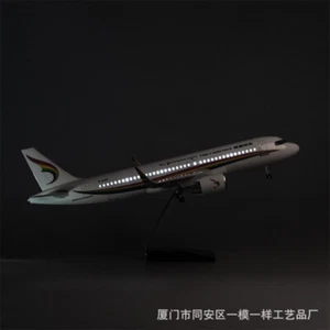 1:80 Tibet Aircraft A320neo Aerei Passeggeri Aricrafts Veicolo in Resina con Luce - Foto 1 di 12
