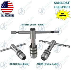 New T-Handle Tap Wrench Set – 3 Piece M1-M4 / M4-M8 / M6-M12 - Picture 1 of 3