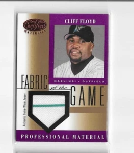 2001 Leaf Certified Materials Fabric of the Game Cliff Floyd Jersey Card #FG-112 - Picture 1 of 1