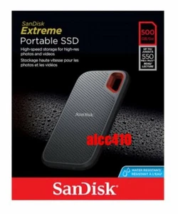Sandisk Extreme Portable SSD 500GB Solid State Drive Type-C SDSSDE60-500G AU - Picture 1 of 1