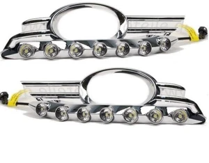Mercedes W211 S211 LED TFL Tagfahrlicht Chrom Avantgarde Modell 06-09 Mopf +R87 - Afbeelding 1 van 5