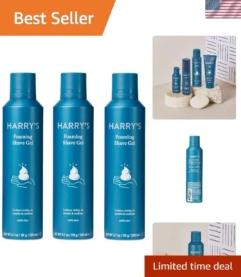 Gel de afeitar de aloe sin sulfatos - Paquete de 3 6,7 oz para afeitado sin irritación Foto 1 de 4