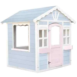 ROVO KIDS Wooden Outdoor Play Equipment Cubby House Slide Sandpit Climbing Wall - Picture 1 of 12