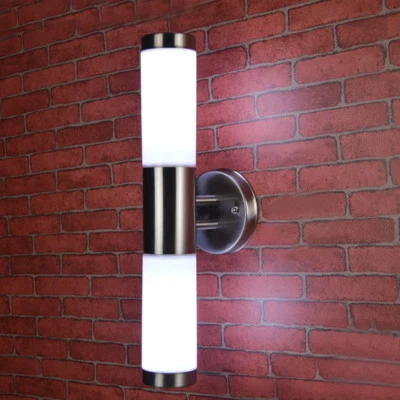 LED Outdoor Wall Sconced Up/Down Light Fixture Stainless Lamp Bulb replaceable - Image 1 of 4