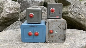 Vintage Lot of 4 Bank Safes Safe Bank Coin Still Bank - Picture 1 of 10