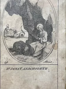 Jacques Callot Gravur Antik Heiliger Donat Anachorete Drache Israel Henriet - Bild 1 von 4