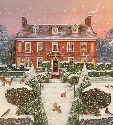 Country Christmas House & Garden - Charity Christmas Card ~ SINGLE ~ see desc #L
