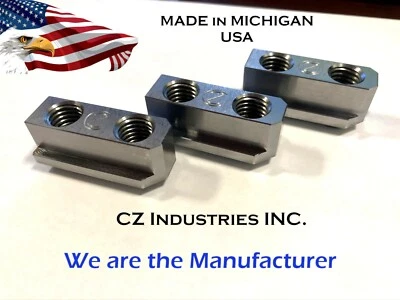 CZ 8" JAWS T-NUT 3 PCS FOR B-208 SAMCHULLY KITAGAWA LATHE CHUCKS 4140 ALLOY STL - Image 1 of 4
