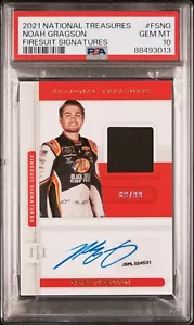 POP 1🔥PSA 10 🔥2021 NOAH GRAGSON Firesuit Patch Auto National Treasures Racing - Picture 1 of 1