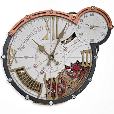Automaton 1789 Hermitage Large Moving Gears Wall Clock Kinetic Steampunk Decor - Image 1 of 4