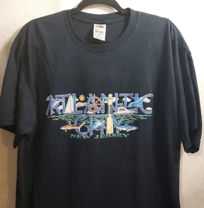 Vintage T-Shirt Atlantic City New Jersey Tee XL - Sharks fruit of the loom Best - Picture 1 of 7