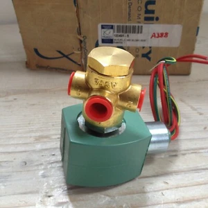 Quincy air valve 120496-5 (asco redhat) 1/4" 120V 3WAY 150# AIR VALVE, NEW, OEM - Picture 1 of 6