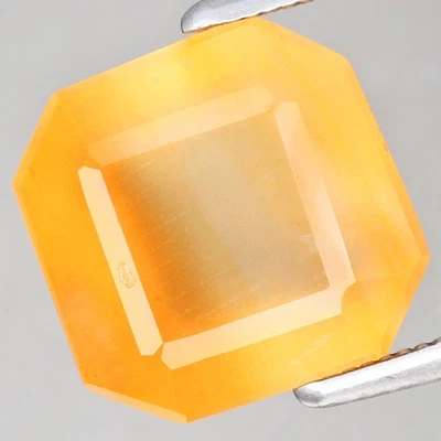 4.01ct Octagon 9.5mm 100%Untreated! Natural Orange Agate, Africa Precious! Gems - Image 1 of 4