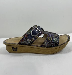 Alegria Peg-843 Aztec Dottie Mosaic Geometric Slide Sandals Sz 38 /8-8.5 Comfort - Picture 1 of 17