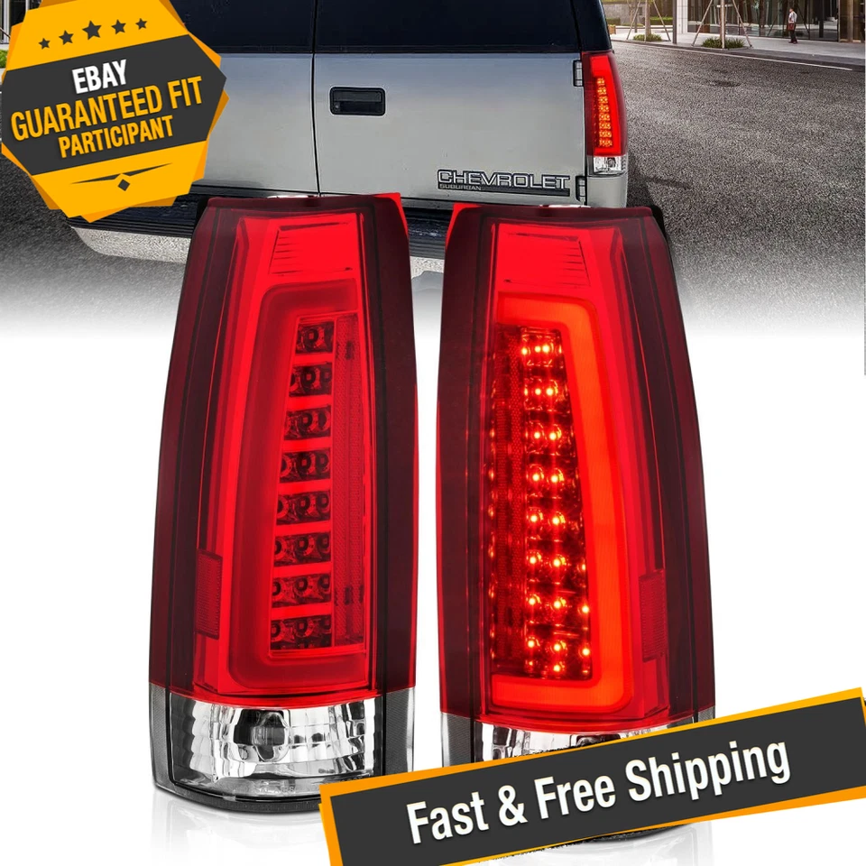Luces traseras LED cromadas/rojas Anzo 311346 para Chevy Tahoe 1995-1999 Foto 1 de 4