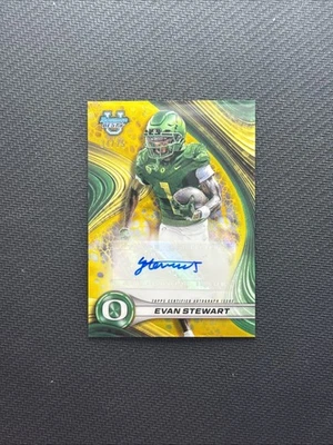 2024 Bowman Best Evan Stewart Auto Yellow /75 RC #BOA-EST - Image 1 of 2
