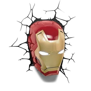 Decorative wall Led Lamp Iron Man 3D Light kids room wall light gift Marvel - Picture 1 of 3