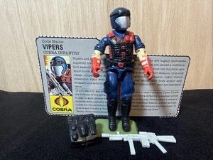 1986 GI JOE ARAH *COBRA VIPER* FIGUR 100% KOMPLETT MIT AKTENKARTE - Bild 1 von 5