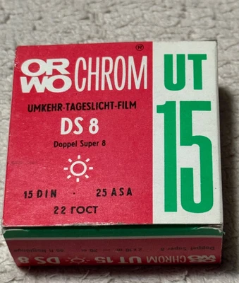 ORWO Chrom UT 15 DDR - Umkehr Tageslicht Fillm DS 8 - OVP Neu Lagerware - Bild 1 von 4