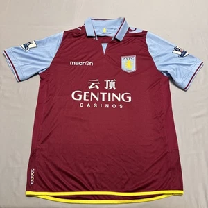 Camiseta de fútbol americano ASTON Villa Hensley local Macron 2012 2013 KIT grande para hombre - Imagen 1 de 15