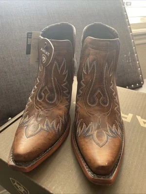 Ariat® Ladies Dixon Chimayo New Mexico & Fiery Tan Booties 10042579 - Image 1 of 4