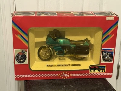 Vintage BMW Motorcycle Toy Guiloy 13847 Metal Die Cast & Plastic 1/10 Scale - Image 1 of 4
