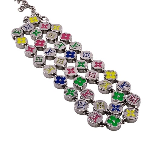 LOUIS VUITTON（LV） COLLANA AUTENTICA LOUIS VUITTON M01266 COLORI MONOGRAMMA COLORE ARGENTO DONNA F S