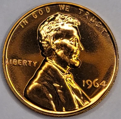 1964 GEM PROOF LINCOLN MEMORIAL CENT - EXCELLENT! - Image 1 of 4