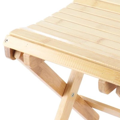 Folding Stool Bamboo Massage Shop Shaving Shower Footrest Home Portable Fold CUT - Image 1 of 4