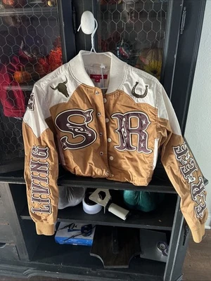 Smoke Rise Riding High XSmall 女式西部作物夹克全新 — 第 1/4 张图片