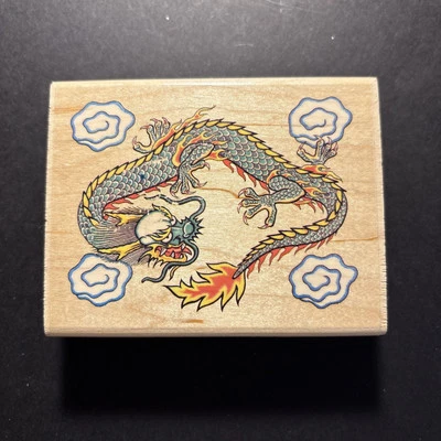 SELLO DE GOMA MADERA DRAGÓN FIERY VENGADOR 2000 ESTAMPILLAS #L2601 Nuevo Foto 1 de 4
