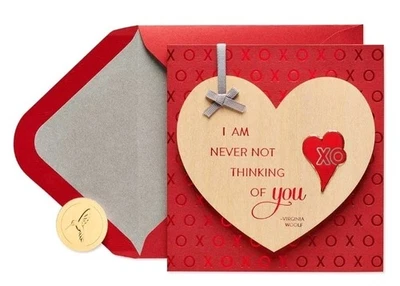 Papyrus Romantic Card With Keepsake Wood Heart ❤️ - Image 1 of 4