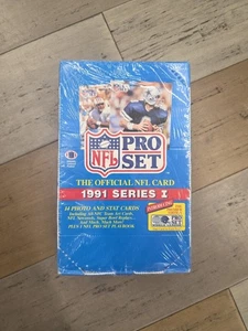 1991 Pro Set Series 1 NFL Football Factory - Box of 36 Wax Packs NEW SEALED - Picture 1 of 3