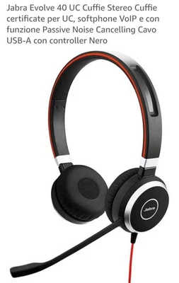 CUFFIE JABRA Evolve 40 E Uc - Immagine 1 di 4