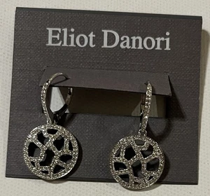 Eliot Danori Silver Tone Crystal Drop Earrings New - Picture 1 of 4