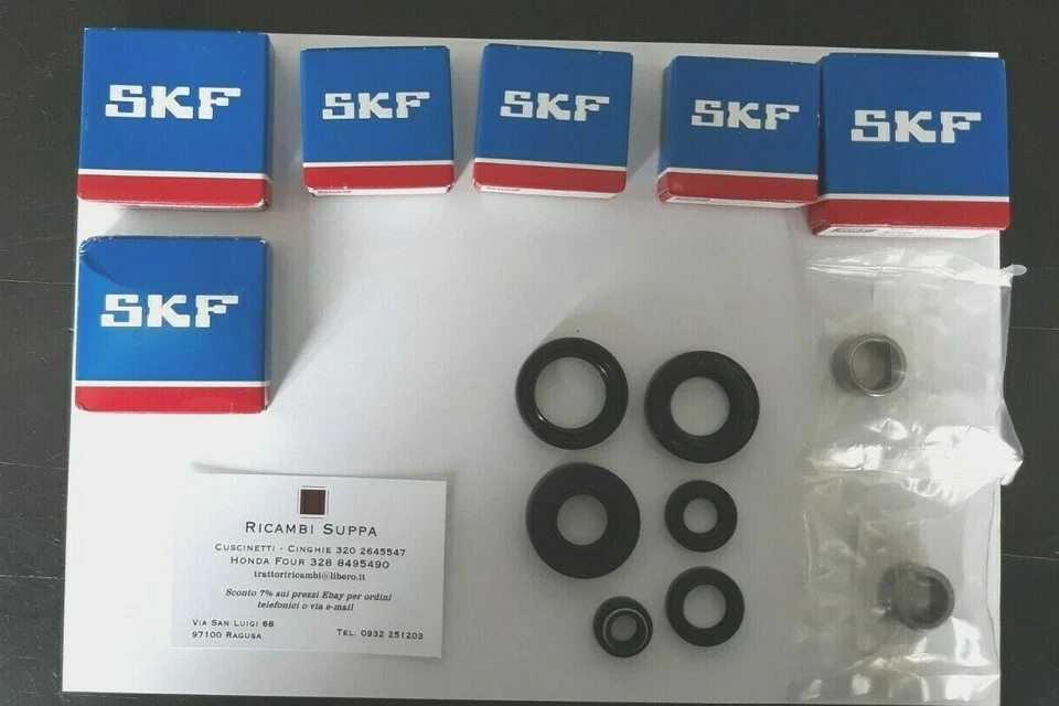 KIT REVISIONE MOTORE MINARELLI AM6 tutti i cuscinetti SKF e paraoli banco TN9/C3 - Immagine 1 di 1