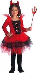 Costume Halloween Carnevale DIAVOLETTA TAGLIA 6/7Anni + OMAGGIO - Foto 1 di 3