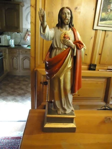 alte Holz Jesus Figur Statue Höhe 55cm - Bild 1 von 7