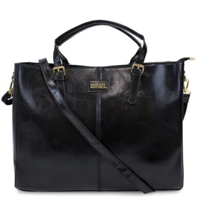 Badgley Mischka Vegan Leather Tote Weekender Travel Bag with Crossbody Strap - Image 1 of 4