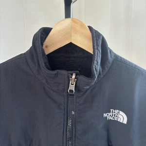 The North Face Denali Fleece Black Full Zip Mock Neck Classic Jacket Boys Large - Picture 1 of 10