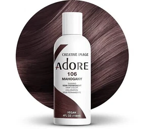 Adore 106 Mahogany Semi-Permanent Hair Color - Vegan & Cruelty-Free, 4 Fl Oz - Picture 1 of 6