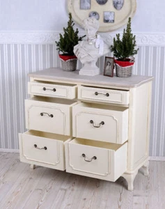 Schlafzimmer Kommode Wäscheschrank Wäschekommode Holzkommode Shabby Chic Schrank - Bild 1 von 3