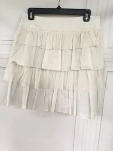 J. Crew Tiered Ruffle Skirt Light Pewter Sz 2 NWOT - Picture 1 of 3
