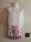 New without tags Women's As U Wish Party Sequin White Fuchsia Pink Dress Size XS