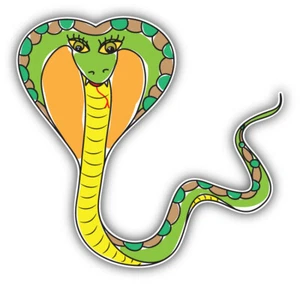 Cobra Snake Cartoon Animal Car Bumper Sticker Decal - Picture 1 of 1