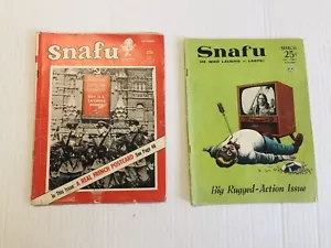 Vintage Original 1955 Pair Of Snafu Magazines By Stan Lee (2 Magazines) - Picture 1 of 11