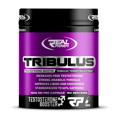 REAL PHARM TRIBULUS 150 CAPS - Testosteronsteigerung, Muskelkraft, Ausdauer -
